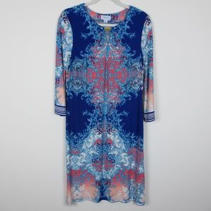 K. Jordan, Maxi Dress Fun Beachy Print, Size 12